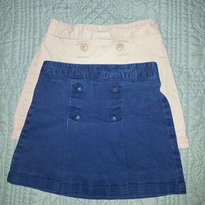 Bundle 2 Old Navy Stretch Skorts Blue And Tan Sz M-8